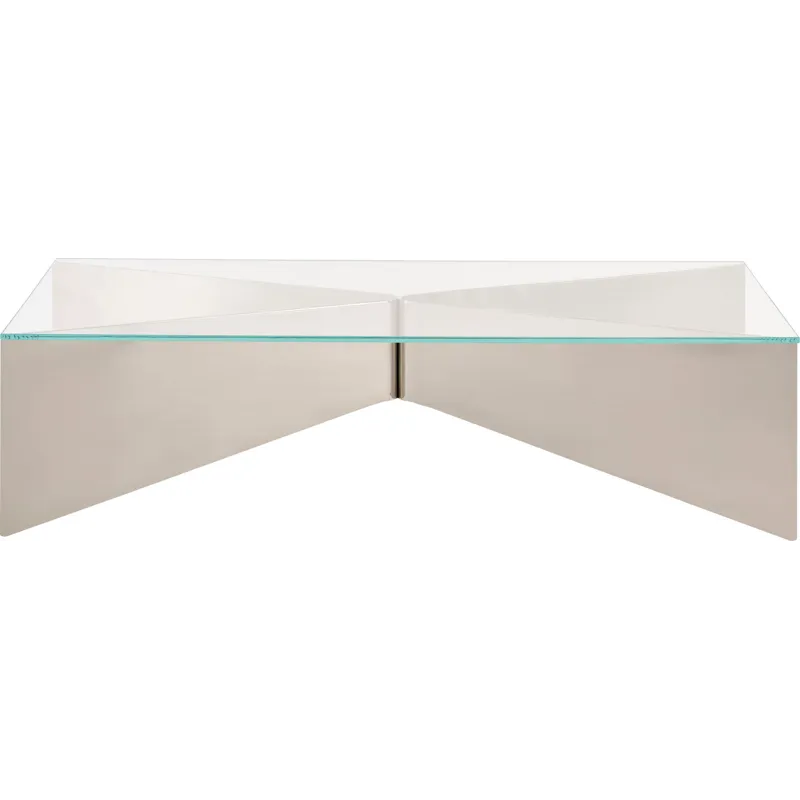 As Shown: Nickel Plated Brass, Starphire glass top