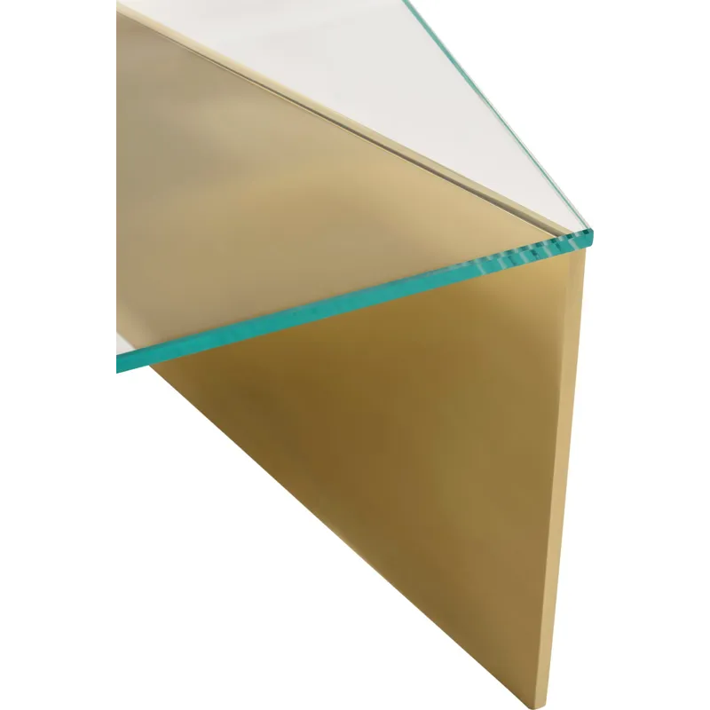 As Shown: Pure Brass, Starphire glass top