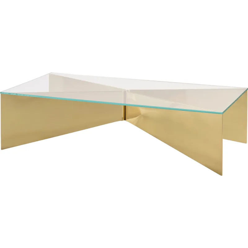 As Shown: Pure Brass, Starphire glass top