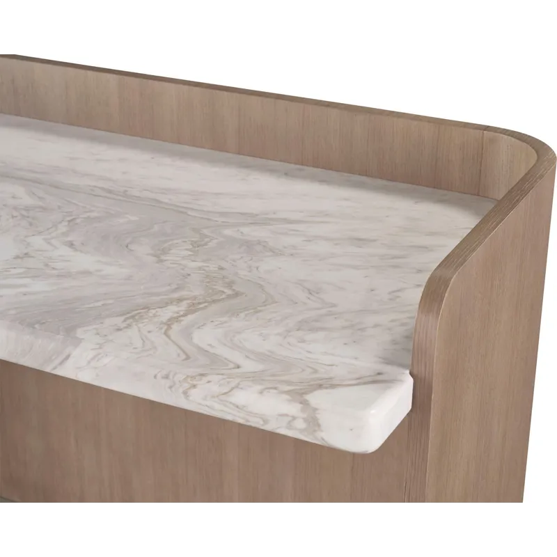 As Shown: Venetia with Polished Hena White Marble