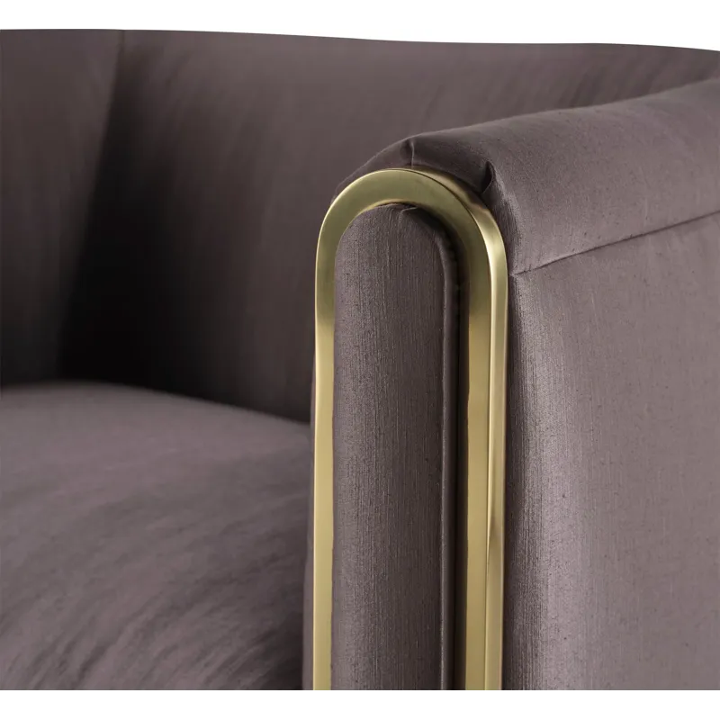 As Shown: 24-285 fabric, Pure Brass finish