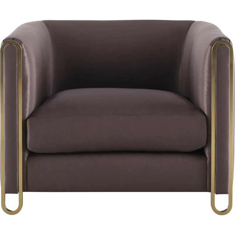 As Shown: 24-285 fabric, Pure Brass finish