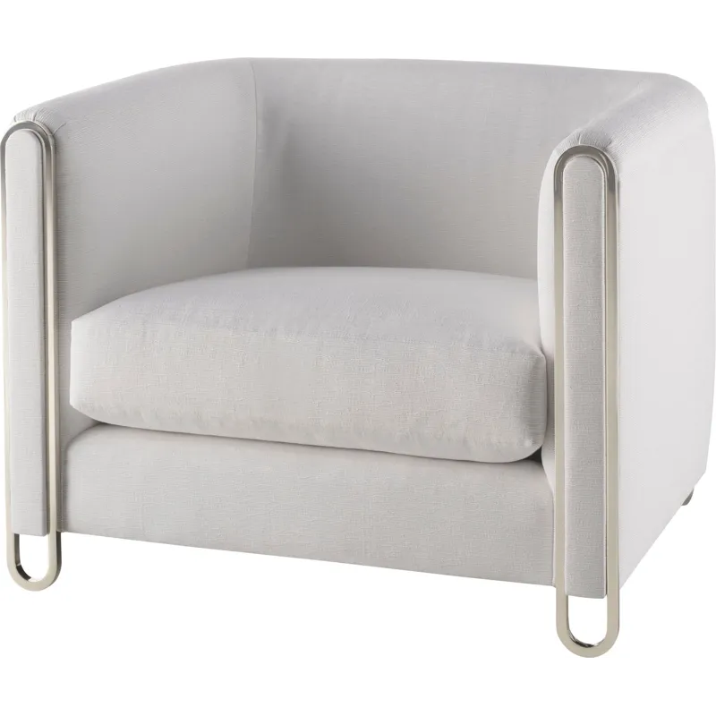 As Shown: 24-287 fabric, Nickel Plated Brass finish