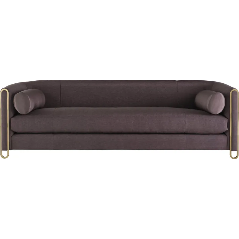 As Shown: 24-289 fabric, 24-285 fabric (pillows), Pure Brass finish