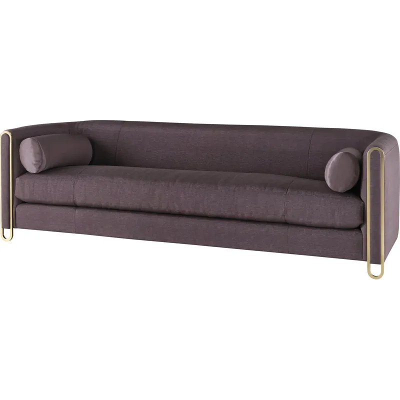 As Shown: 24-289 fabric, 24-285 fabric (pillows), Pure Brass finish