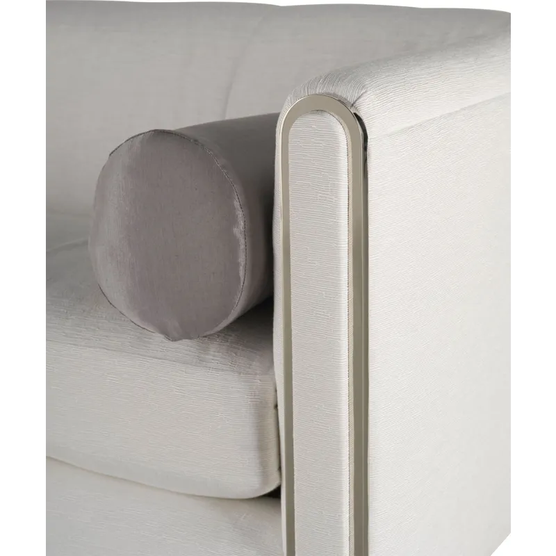 As Shown: 24-287 fabric, 24-284 fabric (pillows), Nickel Plated Brass finish