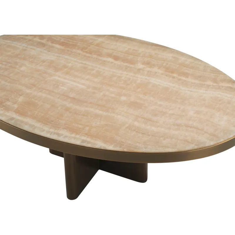 As Shown: Honed Honey Onyx with Warm Bronze