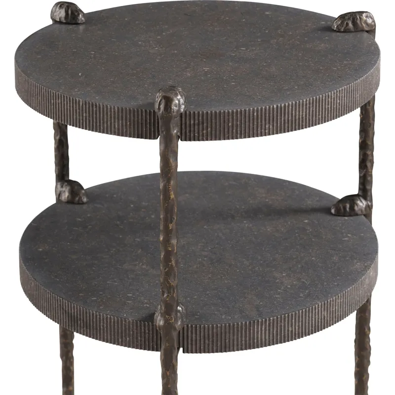 As Shown: Leathered Belgian Bluestone, Anneal legs