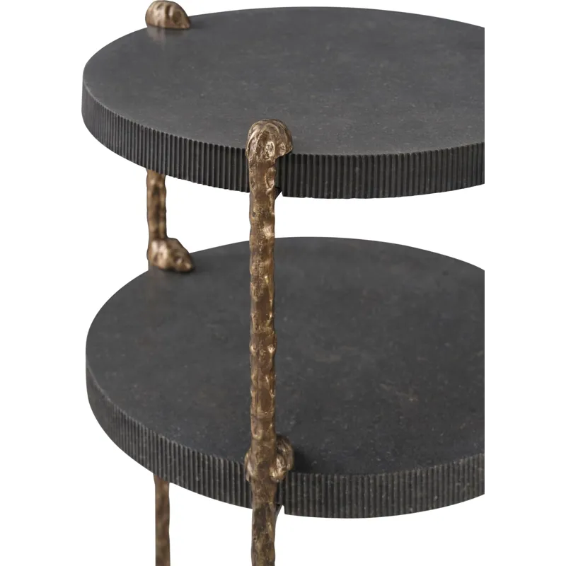 As Shown: Leathered Belgian Bluestone, Temper legs