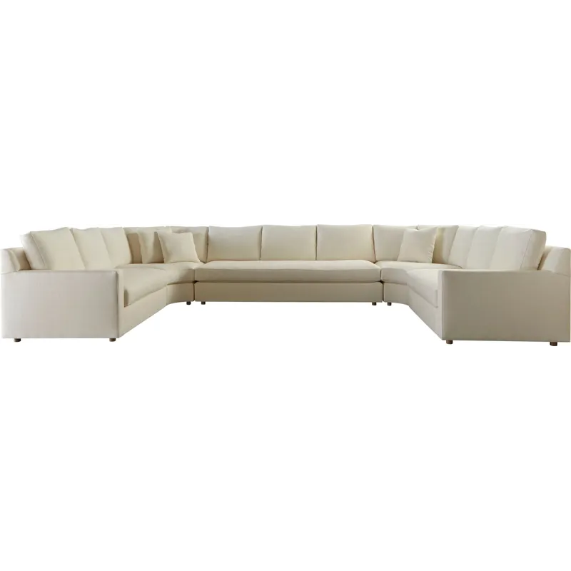 As Shown: Weltless Wide Track Arm, Floating Base, Boxed Edge Back Straight Pillow, Bench Seat Option