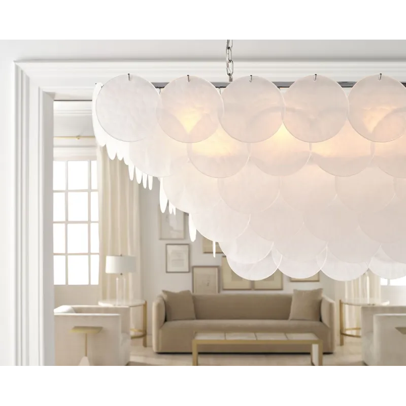 As Shown: Murano Glass discs, Chrome