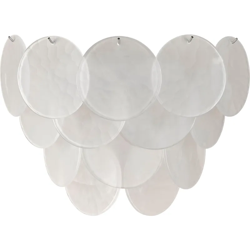 As Shown: Murano Glass discs, Chrome