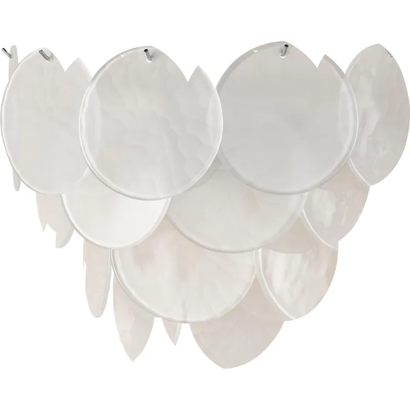 As Shown: Murano Glass discs, Chrome