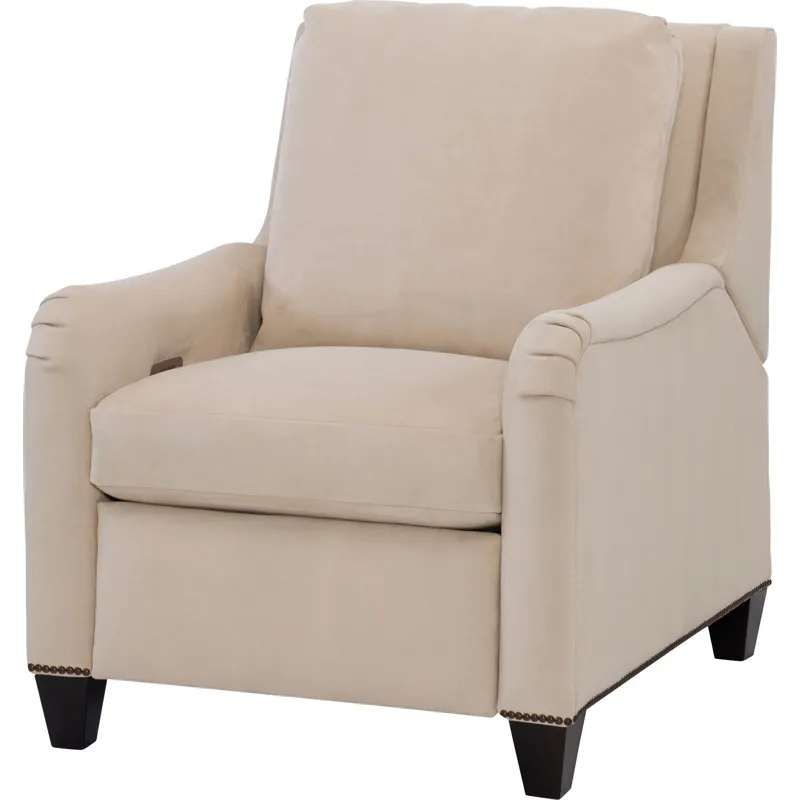 As Shown: leather L1541 (no longer available), tall taper foot in Chocolate Mink, English arm and ba