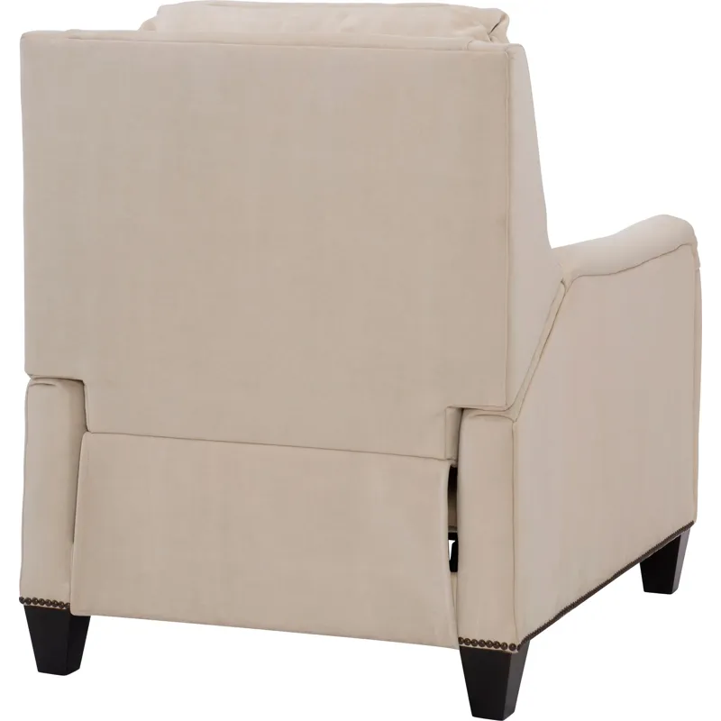 As Shown: leather L1541 (no longer available), tall taper foot in Chocolate Mink, English arm and ba