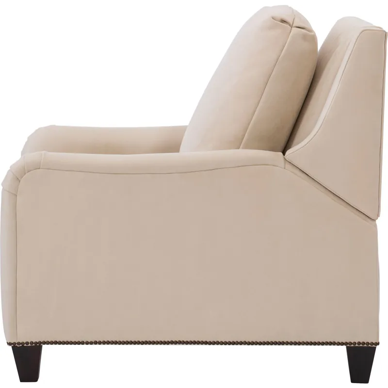 As Shown: leather L1541 (no longer available), tall taper foot in Chocolate Mink, English arm and ba