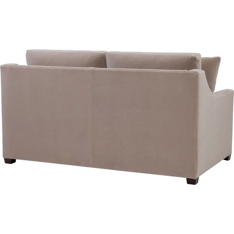 As Shown: fabric 930-013, small tapered foot in Chocolate Mink, Modern Slope arm and back