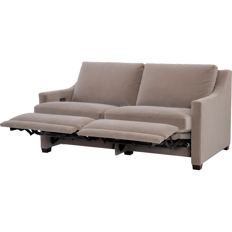 As Shown: fabric 930-013, small tapered foot in Chocolate Mink, Modern Slope arm and back