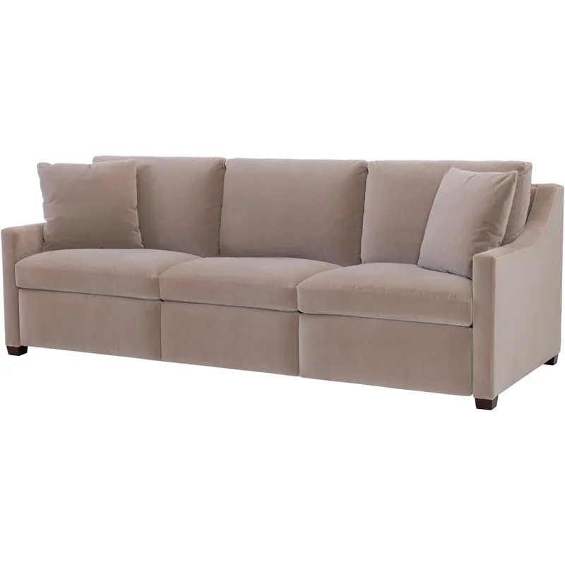 As Shown: fabric 930-013, small tapered foot in Chocolate Mink, Modern Slope arm and back