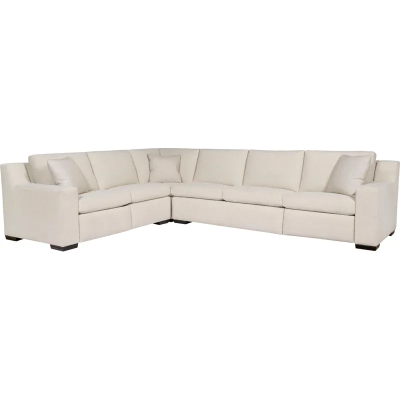 As Shown: Left Arm Loveseat, Corner Chair, Right Arm Sofa with Modern Track Arm: fabric 18-500, mode