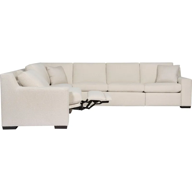 As Shown: Left Arm Loveseat, Corner Chair, Right Arm Sofa with Modern Track Arm: fabric 18-500, mode