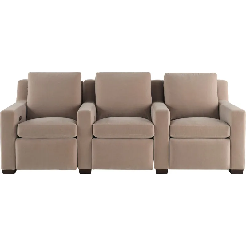 As Shown: fabric 930-013, medium block foot in Chocolate Mink, wide track arm