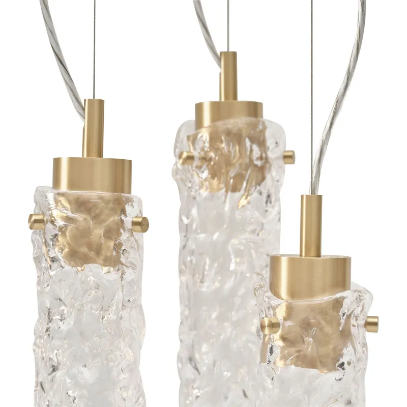 As Shown: Cast Murano Glass with Cast Brass