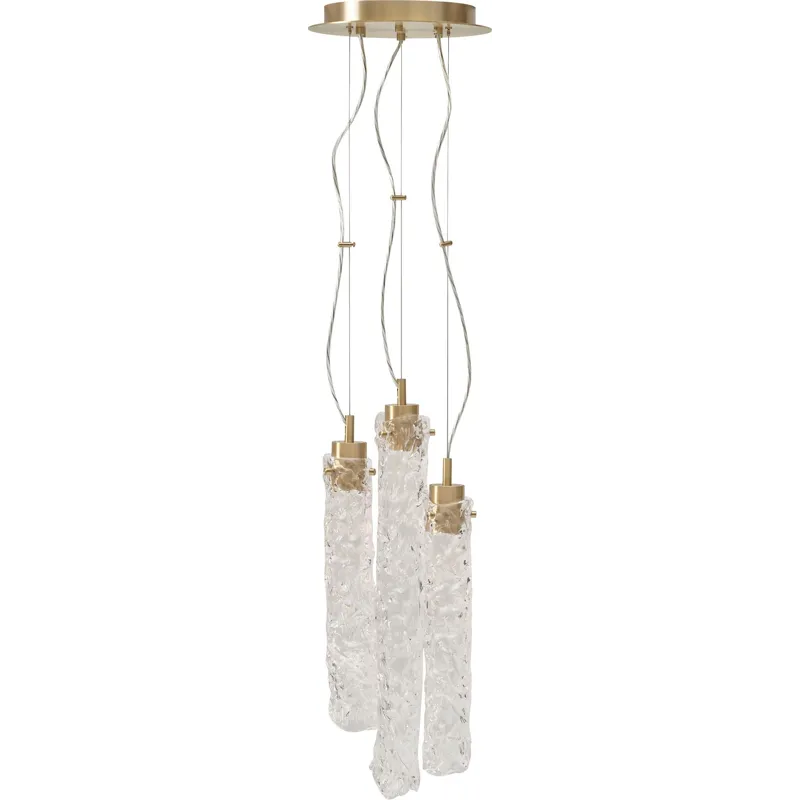 As Shown: Cast Murano Glass with Cast Brass
