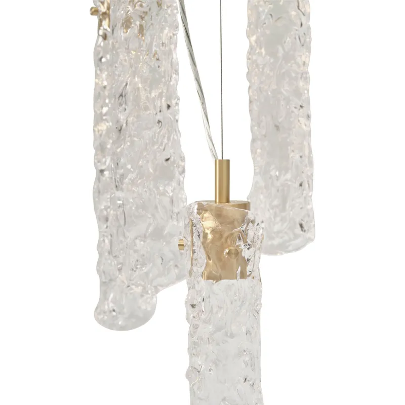 As Shown: Cast Murano Glass with Cast Brass