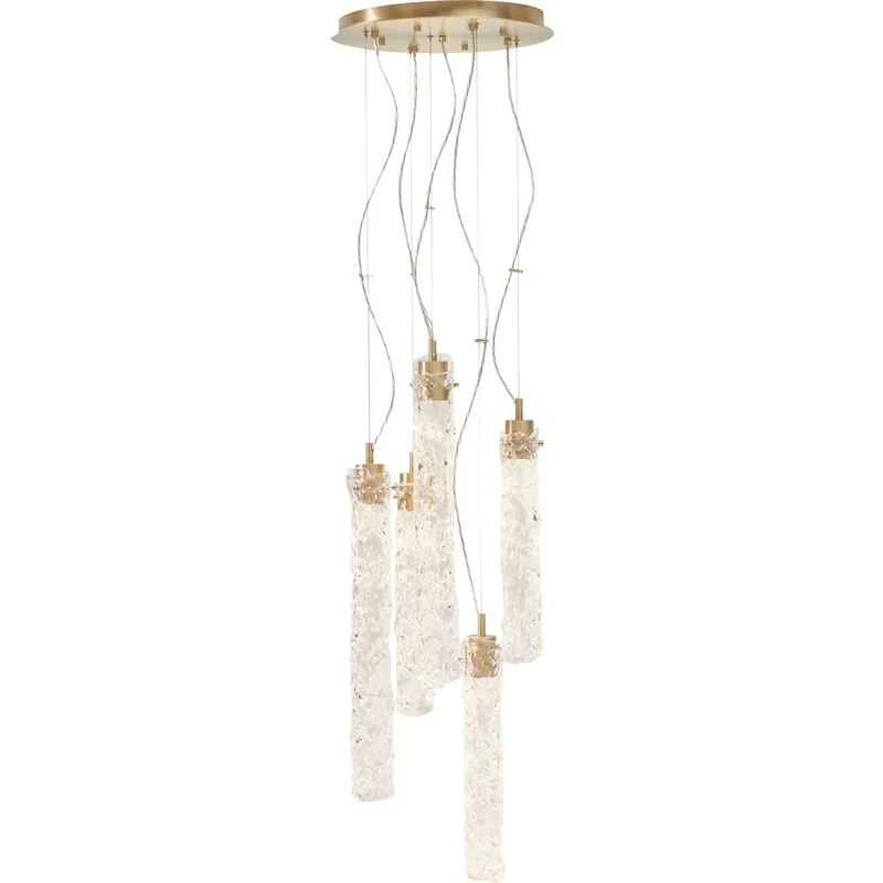 As Shown: Cast Murano Glass with Cast Brass