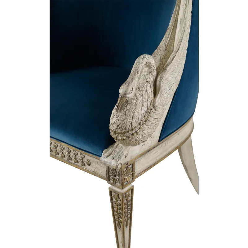 As Shown: fabric 85-534, Venetian finish with Worn Gilt tipping