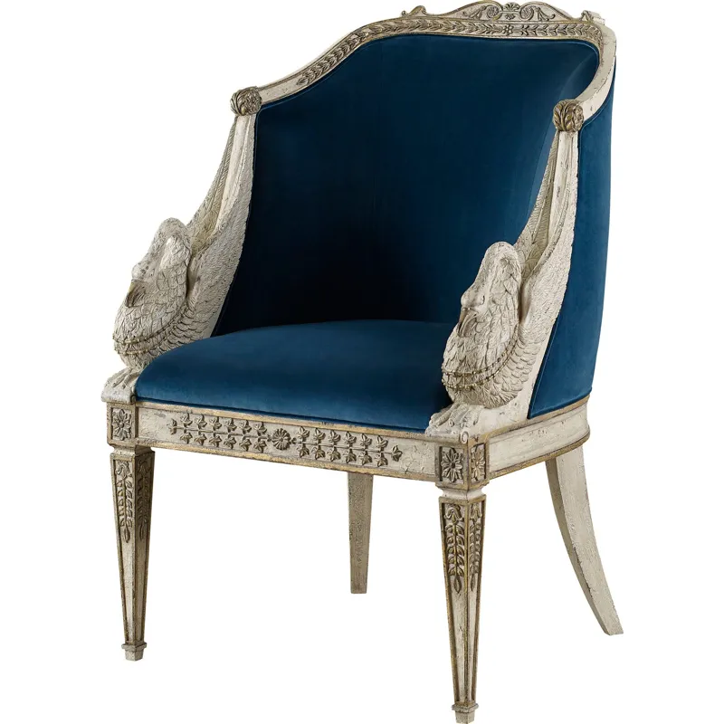 As Shown: fabric 85-534, Venetian finish with Worn Gilt tipping