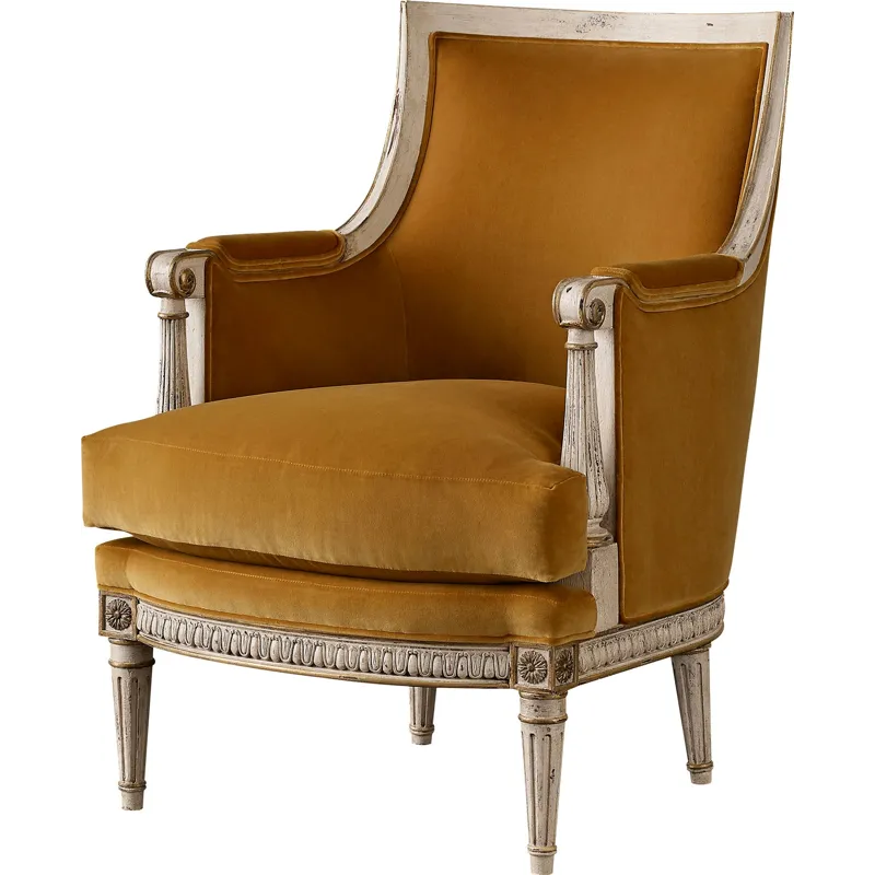 As Shown: fabric 85-531 (no longer available), Venetian finish with Worn Gilt tipping