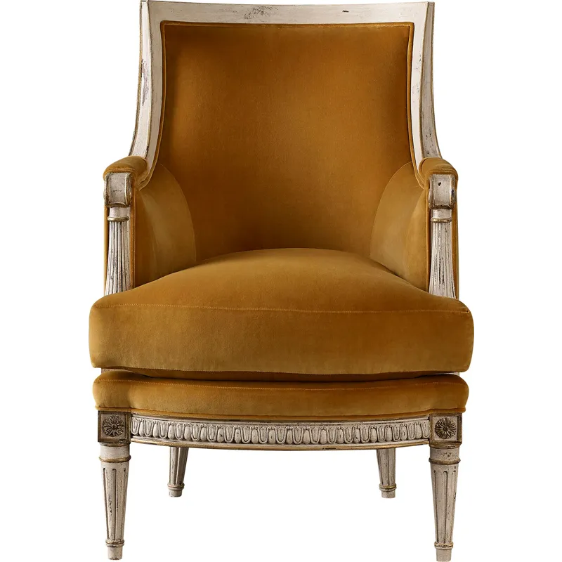 As Shown: fabric 85-531 (no longer available), Venetian finish with Worn Gilt tipping