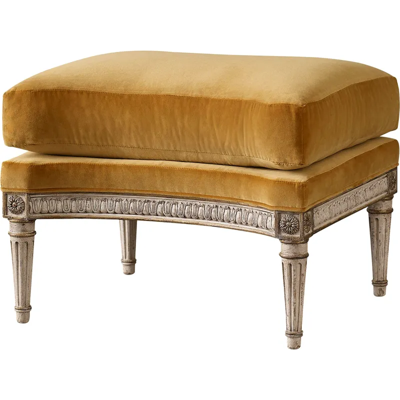 As Shown: fabric 85-531 (no longer available), Venetian finish with Worn Gilt tipping