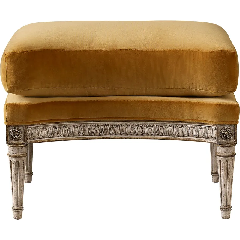 As Shown: fabric 85-531 (no longer available), Venetian finish with Worn Gilt tipping