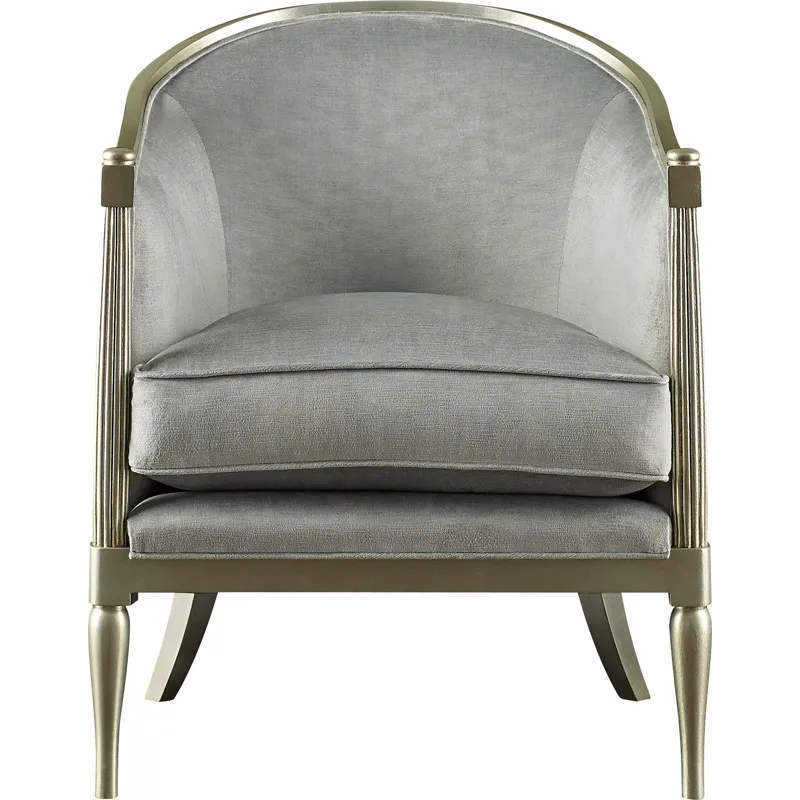 As Shown: fabric 64-764, Silver Leaf finish
