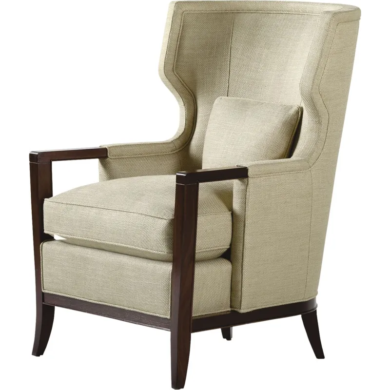As Shown: fabric 34-503 (no longer available), American Walnut finish
