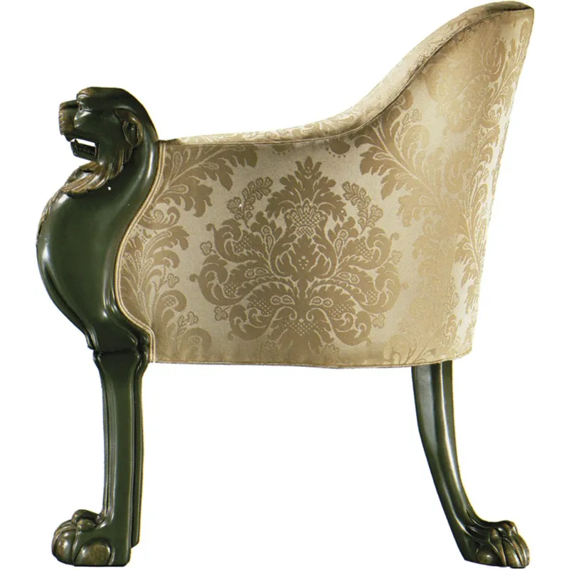 As Shown: fabric 77-220 (no longer available), Vert-de-Bronze Green and gilt decoration finish