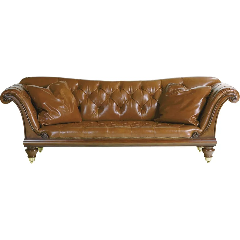 As Shown: leather L1461 (no longer available), Antique Walnut finish