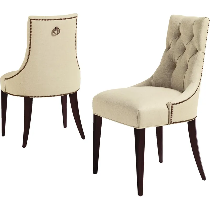 As Shown: L1450 leather (no longer available), Sable finish, Antique Brass pull and nail trim