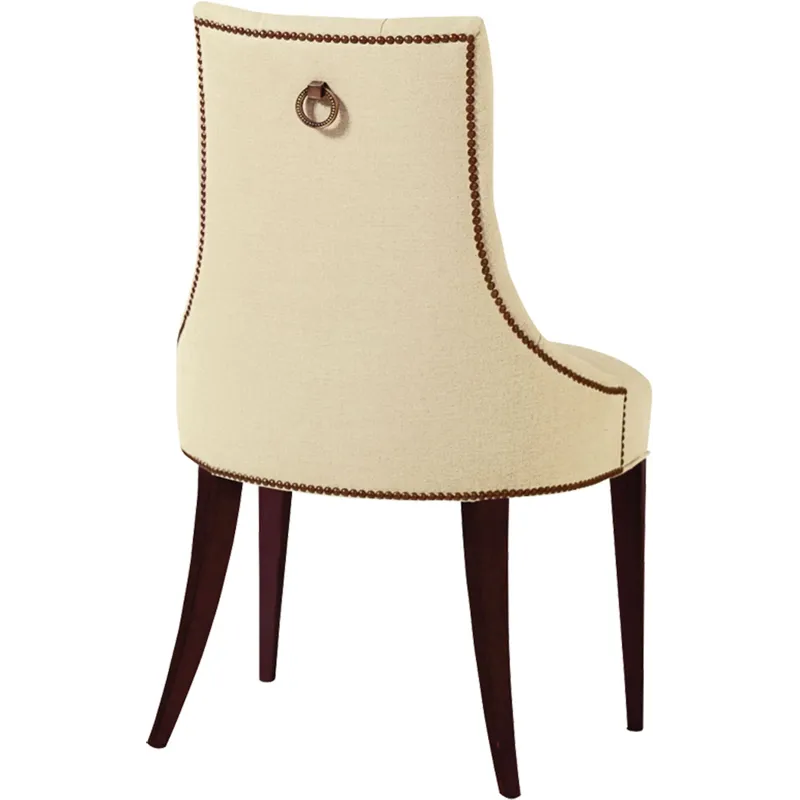 As Shown: leather L1450 (no longer available), Sable finish, Antique Brass pull and nail trim