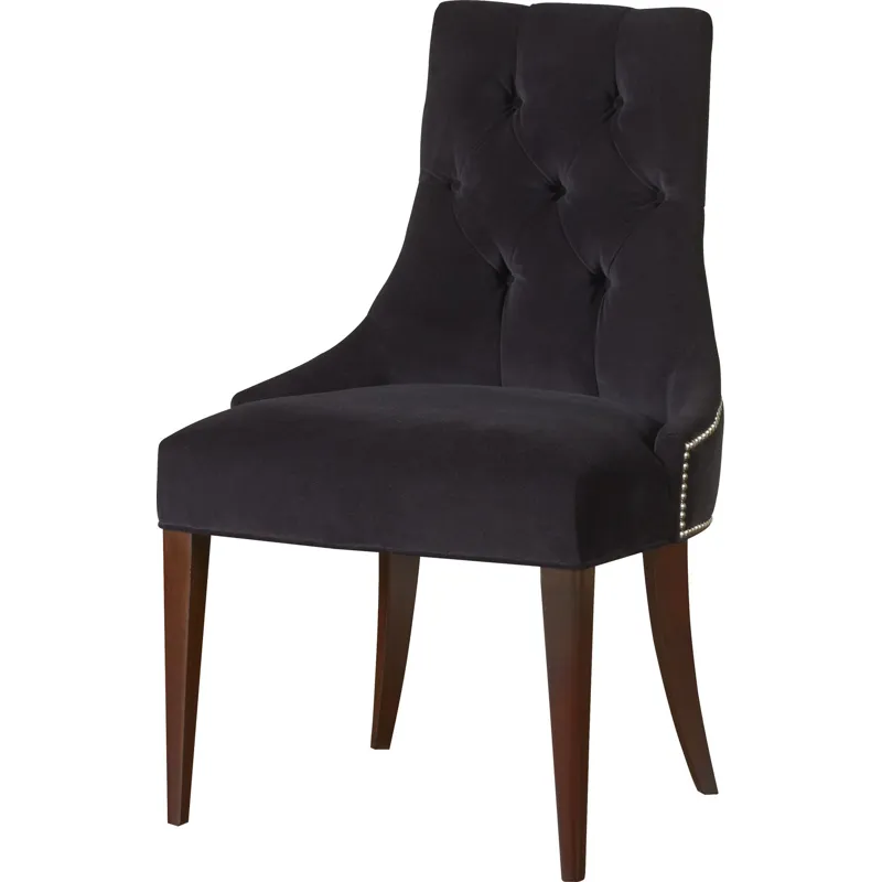 As Shown: fabric 64-146 (no longer available), Luxe finish, Polished Nickel pull and nail trim