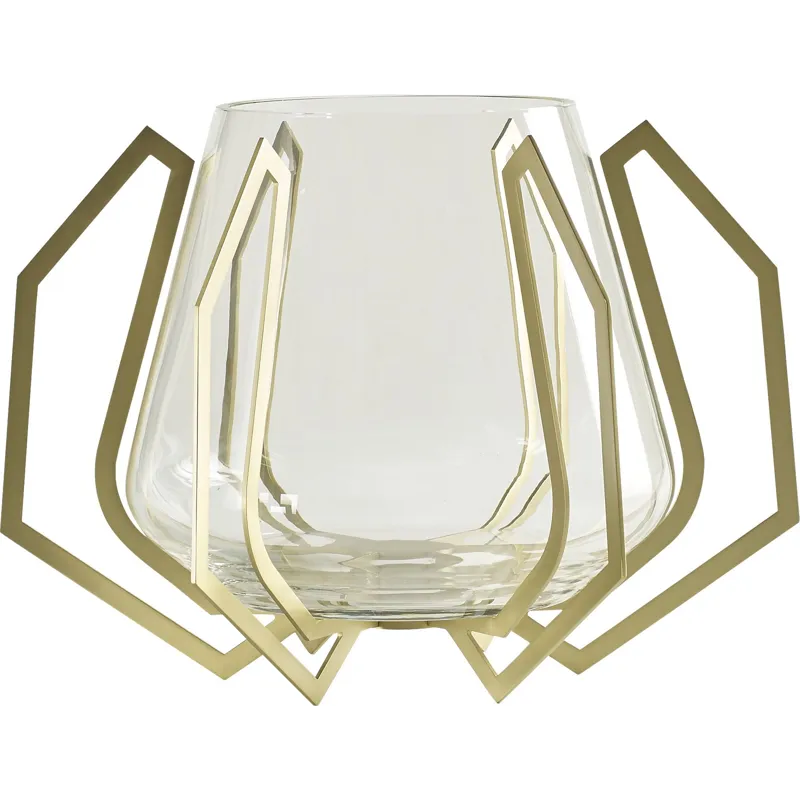As Shown: Clear Glass with Satin Brass finish (no longer available)