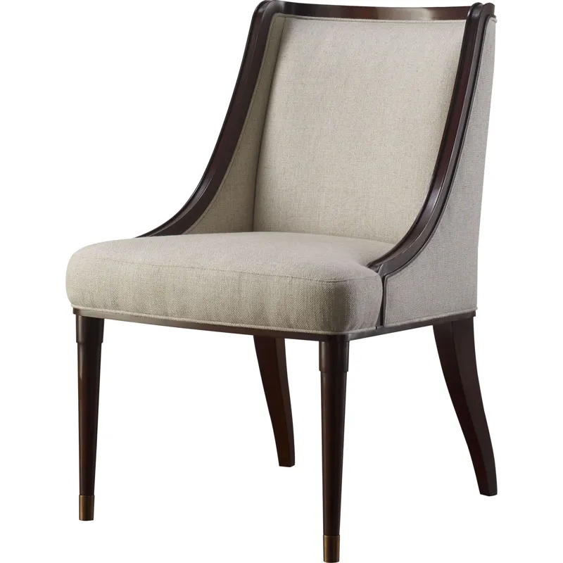 As Shown: fabric 29-750, Brunette finish, Brass ferrules
