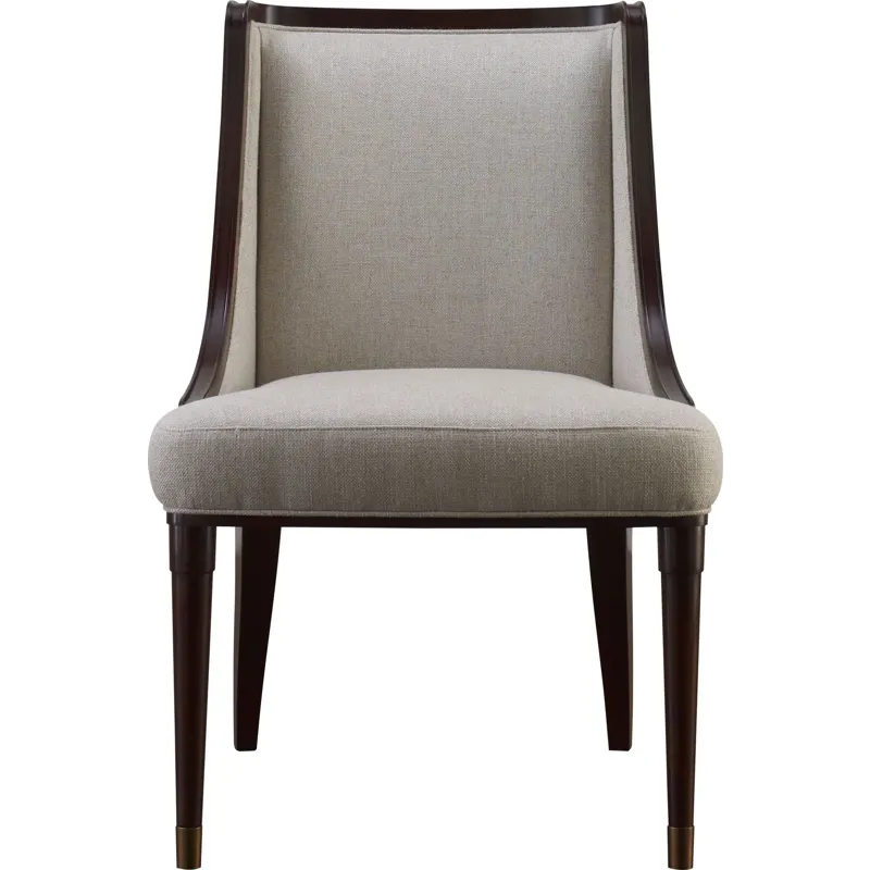 As Shown: fabric 29-750, Brunette finish, Brass ferrules