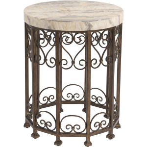Montecito Lowery Round Metal Accent Table