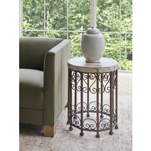 Montecito Lowery Round Metal Accent Table