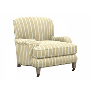 Featured Upholstery Sydney Chair W/Brass Casters