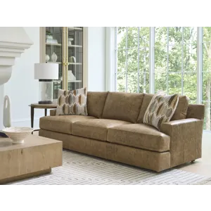 Barclay Butera Upholstery Millington Leather Sofa
